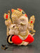 White with maroon handmade enamel paint Ganesh idol