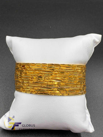 Designed gold set of 12 bangles