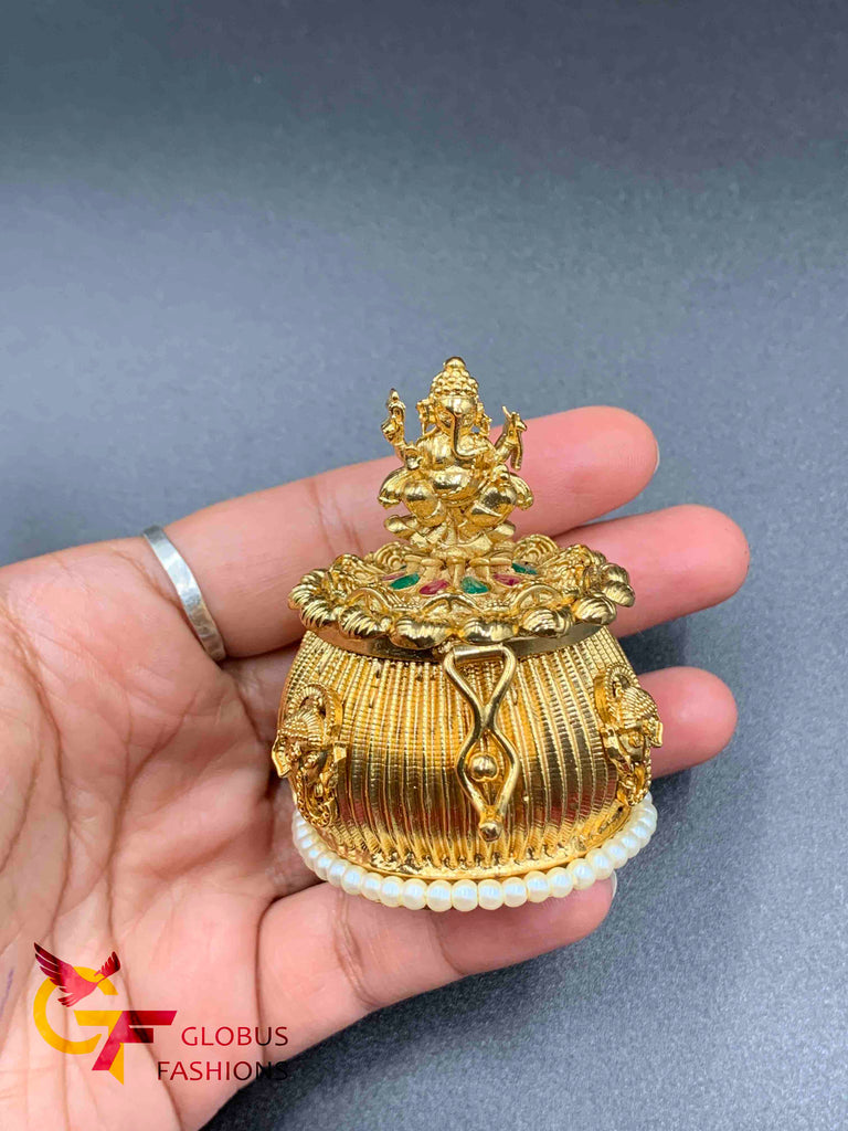 Ganesha print antique traditional kumkum box