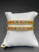 Three lines multi-color stones set of two bangles