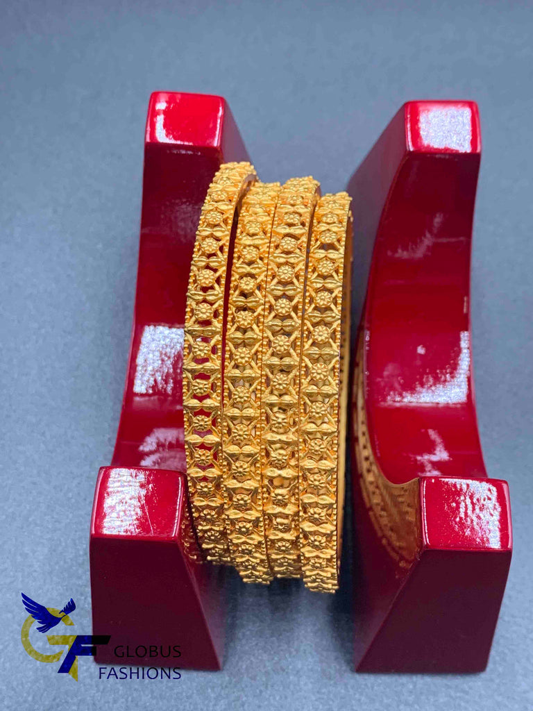 Traditional and antique look set of four bangles