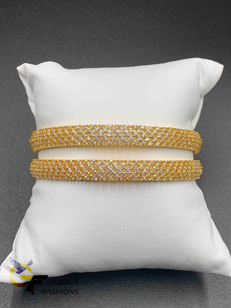 Set of two cz stones bangles