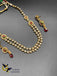 Beautiful and traditional polki stones double step necklace set
