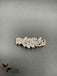 Cute silver color leaf design with white stones hair clip