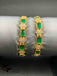 Ruby & Emerald Stones with cz Stones Bangles