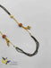 Black beads chain with stones balls and pearls