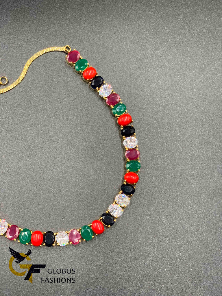 Cute multicolor stones necklace set