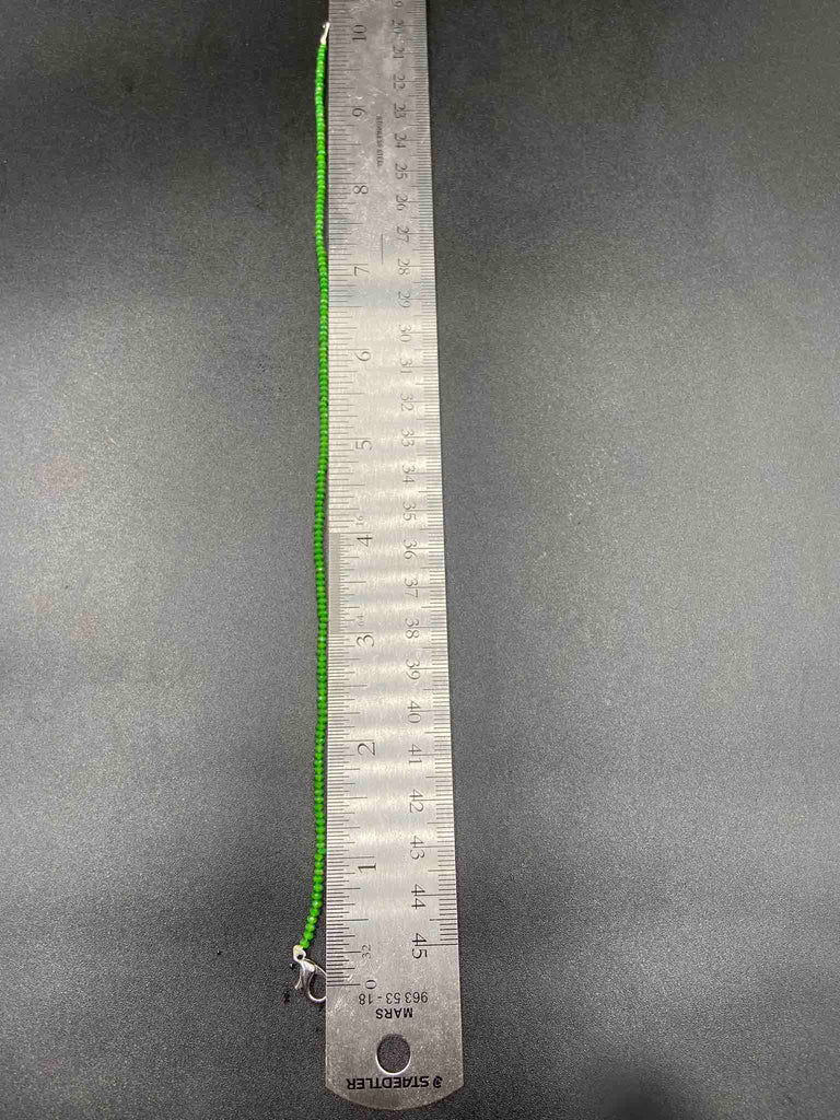 Parrot green Crystal beads single anklet