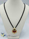 Black diamond beads chain with cute kundan stones pendant