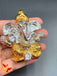 Duel tone silver & gold ganesh idol