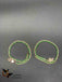 Silver chain with green color stones anklets