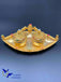 Gold plate with lakshmi print kumkum & Turmeric box