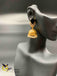 Black stones and cz stones with pearls jumka earrings