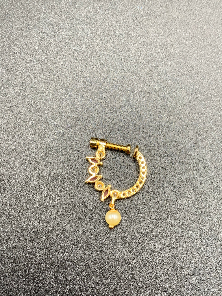 Stones with Pearls pressing nose rings