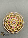 Beautiful CZ stones and rubies round shape big size hair clip