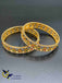Traditional look multicolor stones flower design bangles