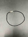 Black diamond beads single anklet