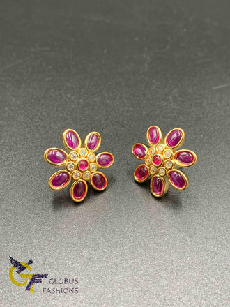 Traditional Ruby Stones stud type earrings