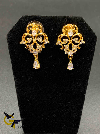 Cz stones simple earrings