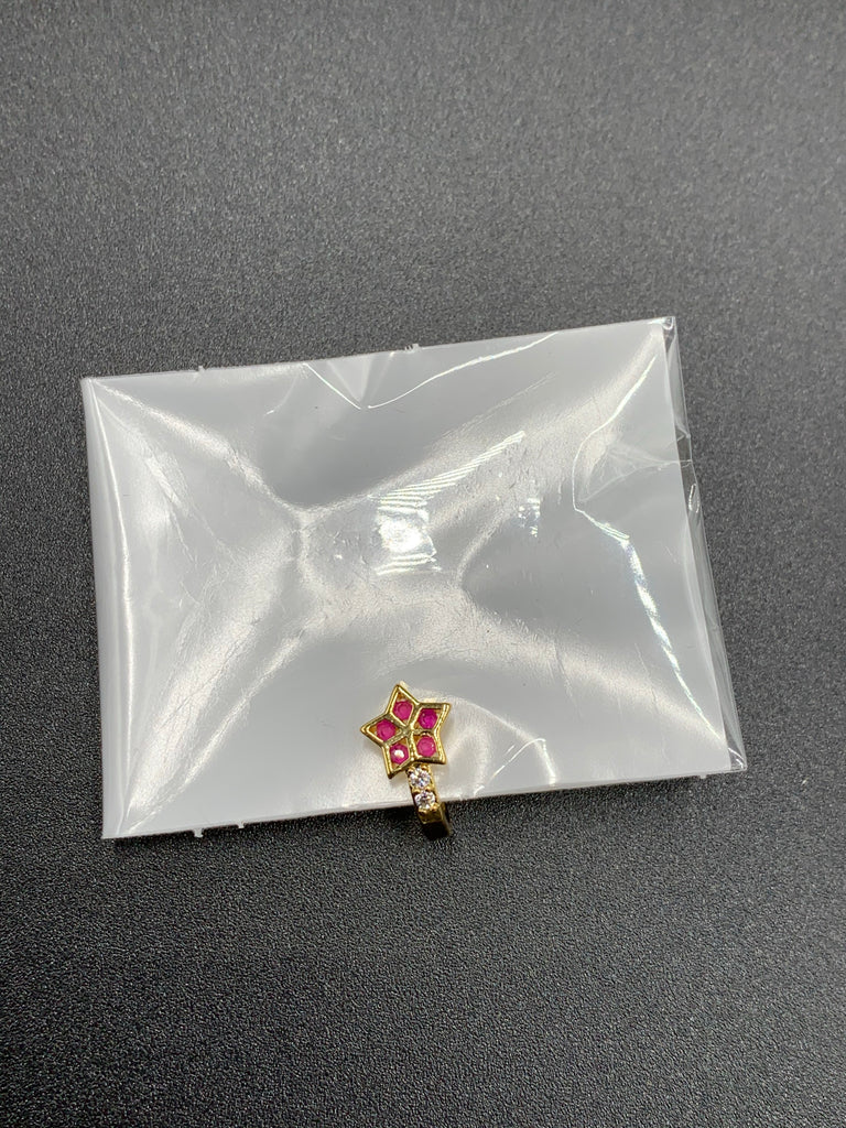 Star shape stones nose studs