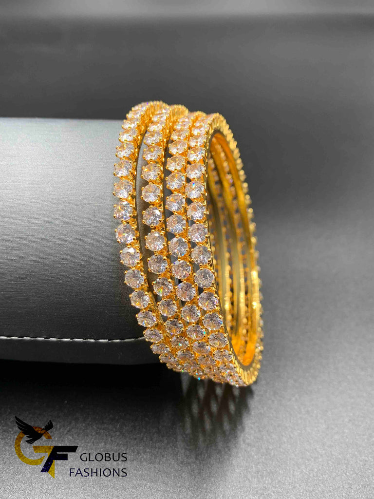 Set of four cz Stones Bangles