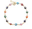 Multicolor evil eye single anklet/bracelet