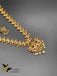 Beautiful Traditional look cz stones with ruby peacock design long necklace set