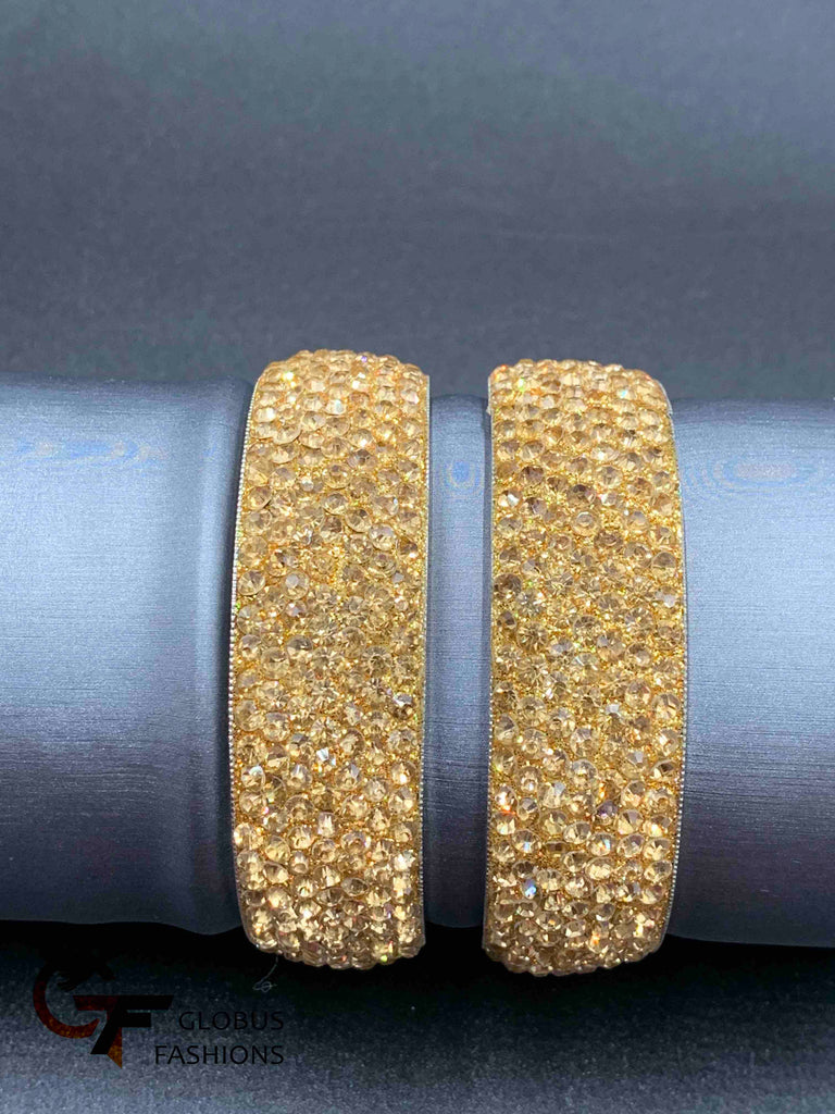 Gold stones kada bangles