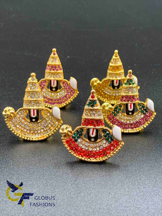 Different color stones Balaji head car idol