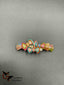 Multicolor color stones bow design big hair clip