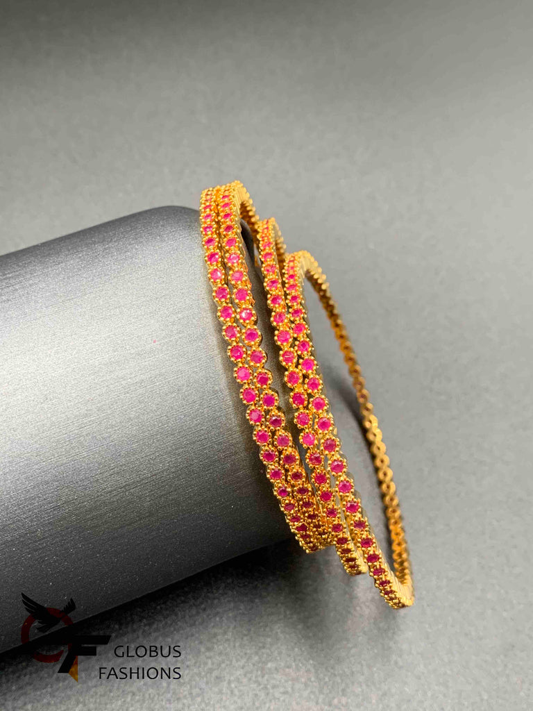 Cute ruby stones bangles
