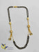 Black beads chain with stones balls and pearls