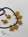 Beautiful multicolor stones and pearls with black thread