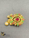 Nice multicolor stones with cz stones hair clip
