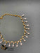 Silver and gold cz stones simple design necklace sets