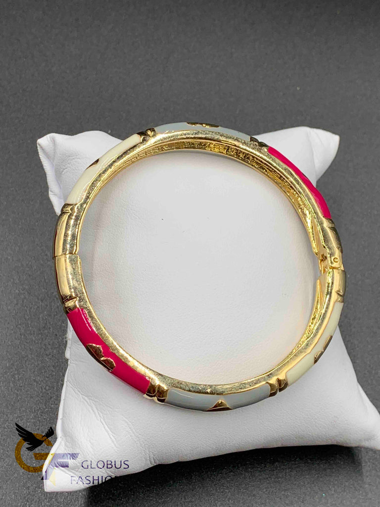 Multicolor hand painted front open single bangle