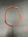 Orange with red Crystal beads single anklet