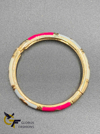 Multicolor hand painted front open single bangle