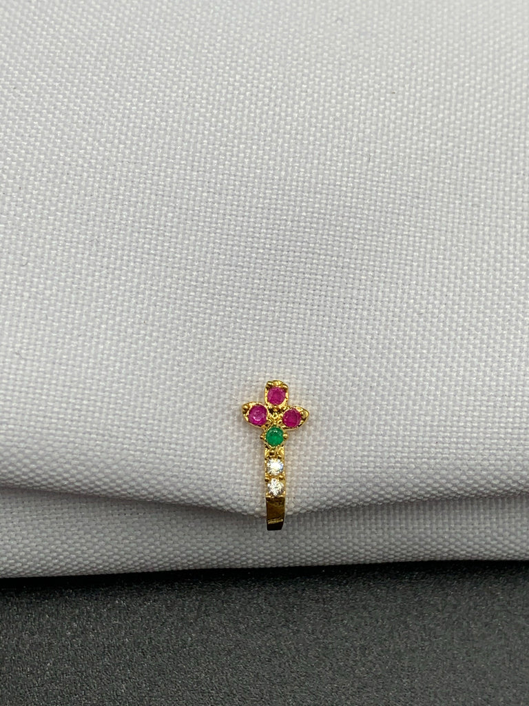 Multicolor Stones small pressing nose Ring