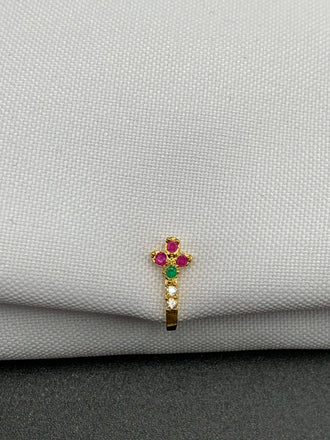 Multicolor Stones small pressing nose Ring