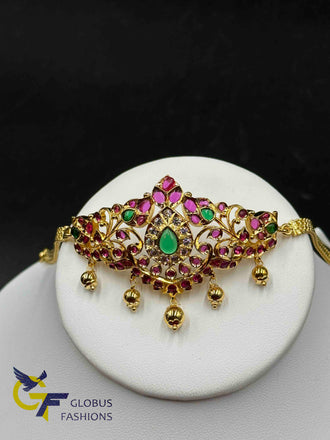 Multicolor stones with gold beads bajubund/ armet