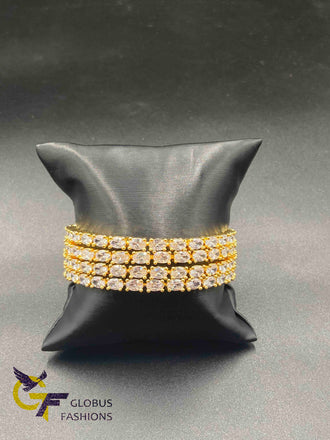 Set of 4 CZ stones bangles