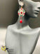 Multicolor stones and cz stones German silver earrings