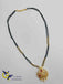 Elegant peacock design pendant with black diamond beads chain