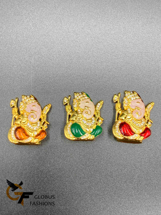 Small handmade enamel paint Ganesh idols