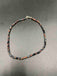 Black glitter crystal beads single anklet