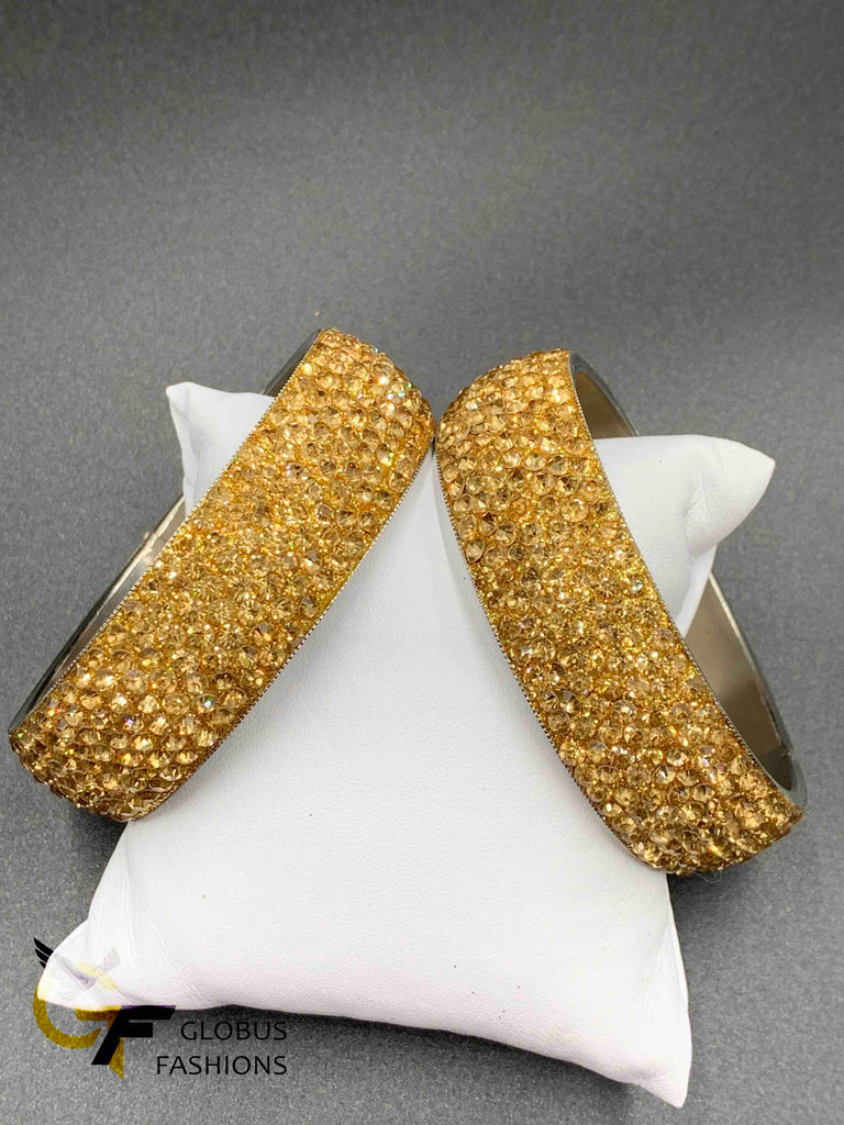 Gold stones kada bangles
