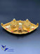 Gold plate with lakshmi print kumkum & Turmeric box