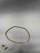 Copper crystal beads single anklet