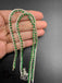 Green color Stones silver anklets
